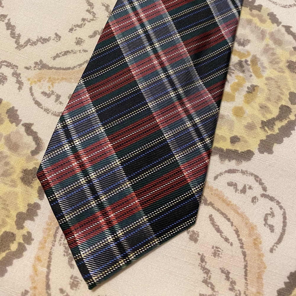 Ben Sherman Plaid Silk Slim Tie